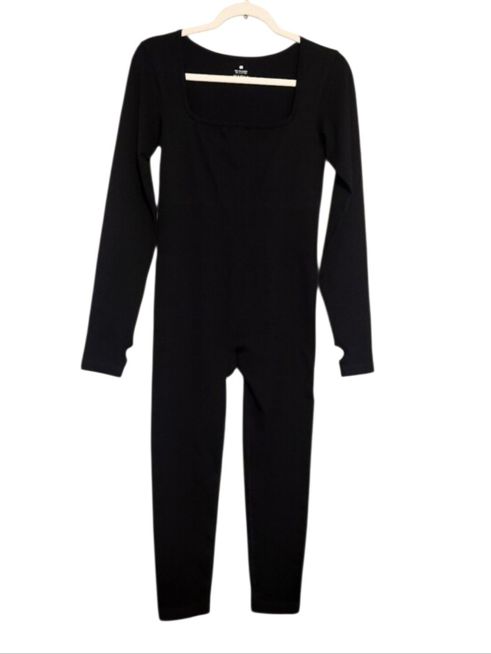 Unbranded | Women's Black Long Sleeve Athleisure Onesie Bodysuit (Size XL)